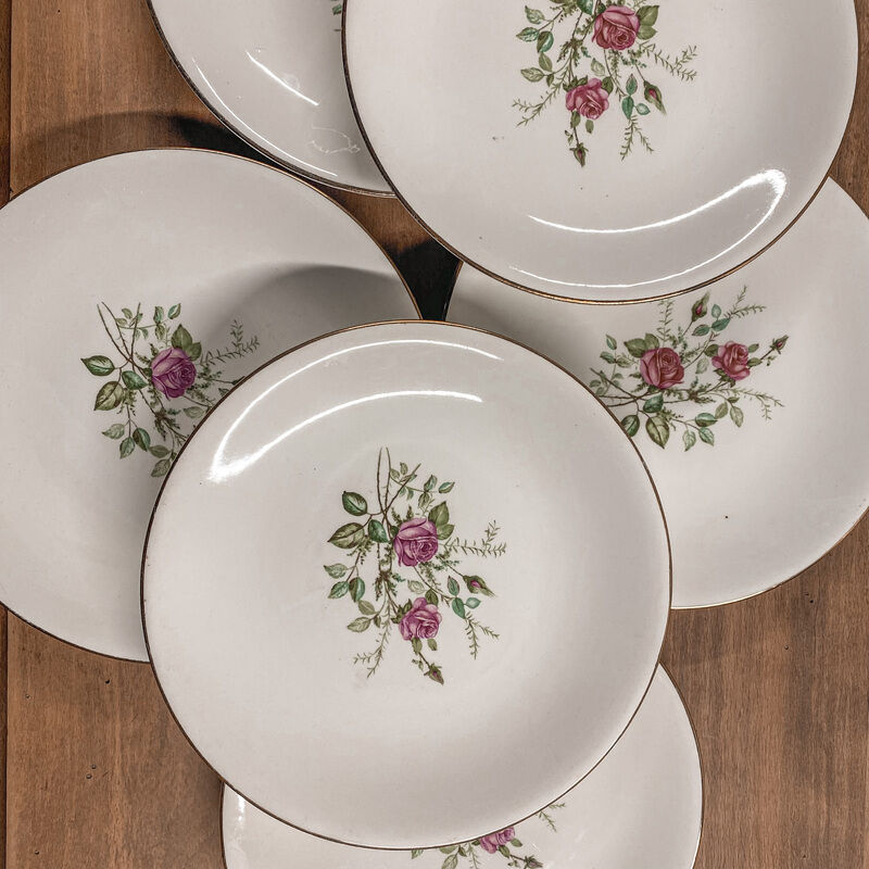 Plate gien pompadour fleuries