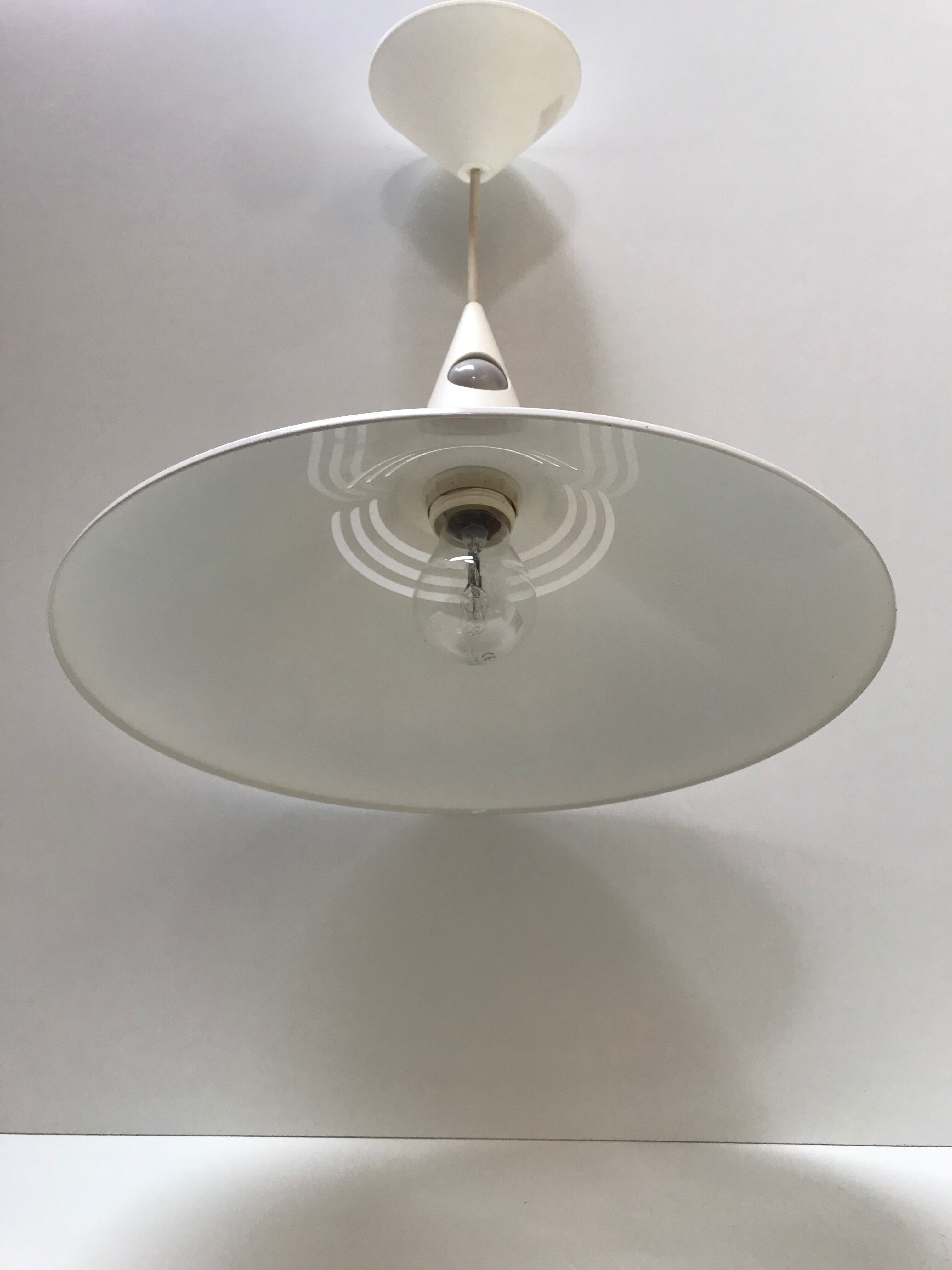 White metal pendant light