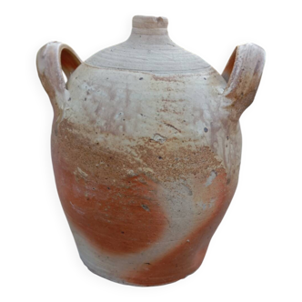 Antique 2-handled terracotta pottery jar, late 19th century
