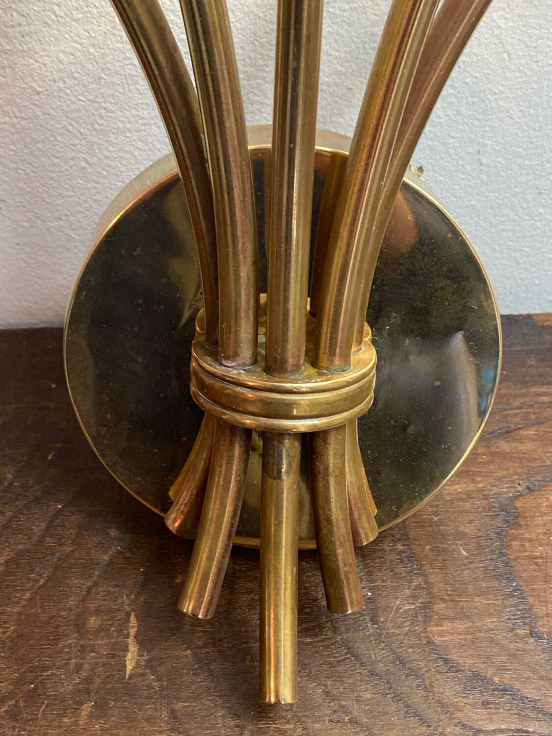 Five-branch wall sconce in brass, 1950s.