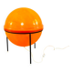 Large Space Age Tripod Sphere Floor Lamp In Orange By Unknown Designer, Around 1960S