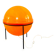 Large Space Age Tripod Sphere Floor Lamp In Orange By Unknown Designer, Around 1960S