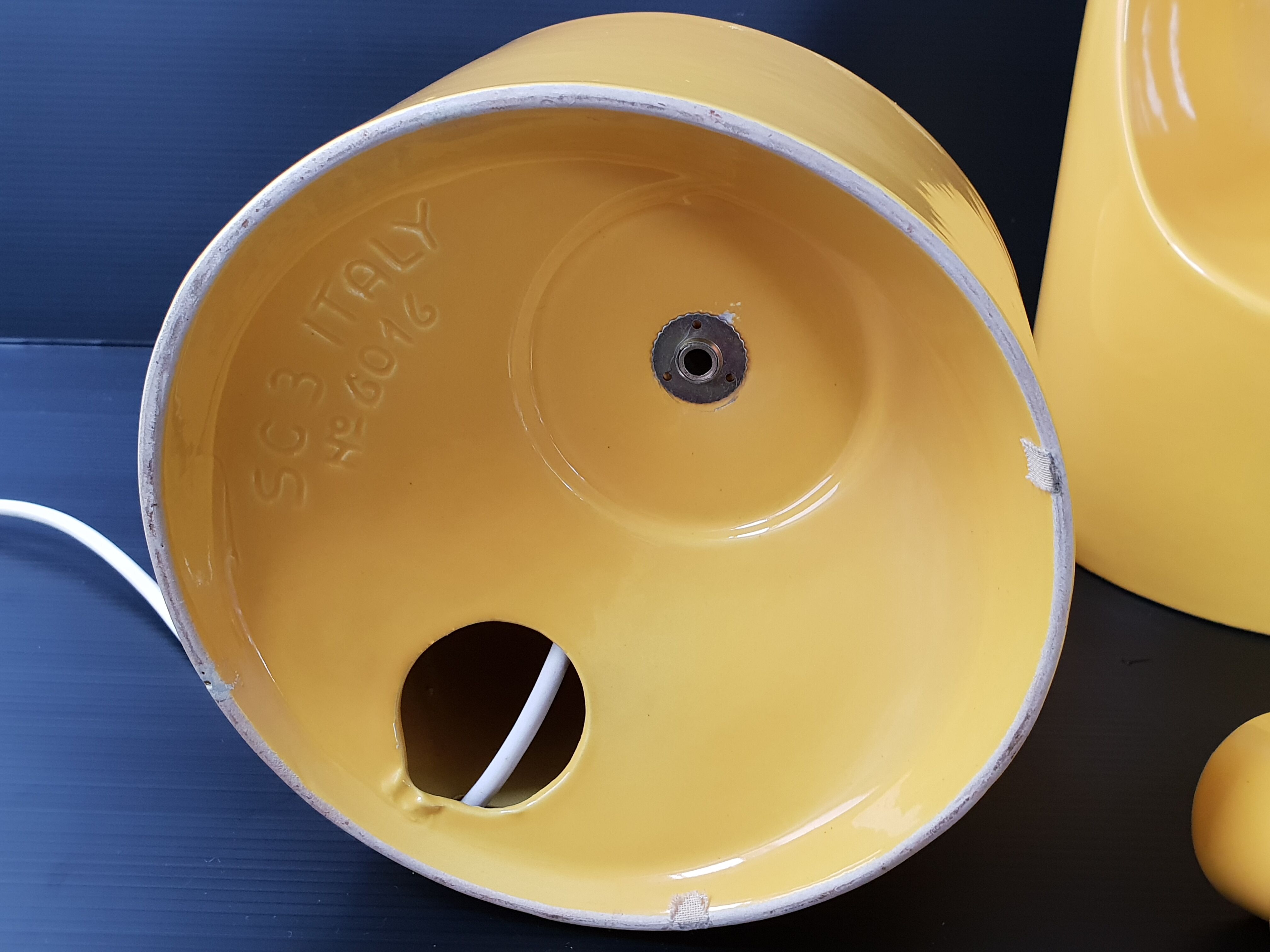 Pair of vintage SC3 lamps by Marcello Cuneo for Gabbianelli