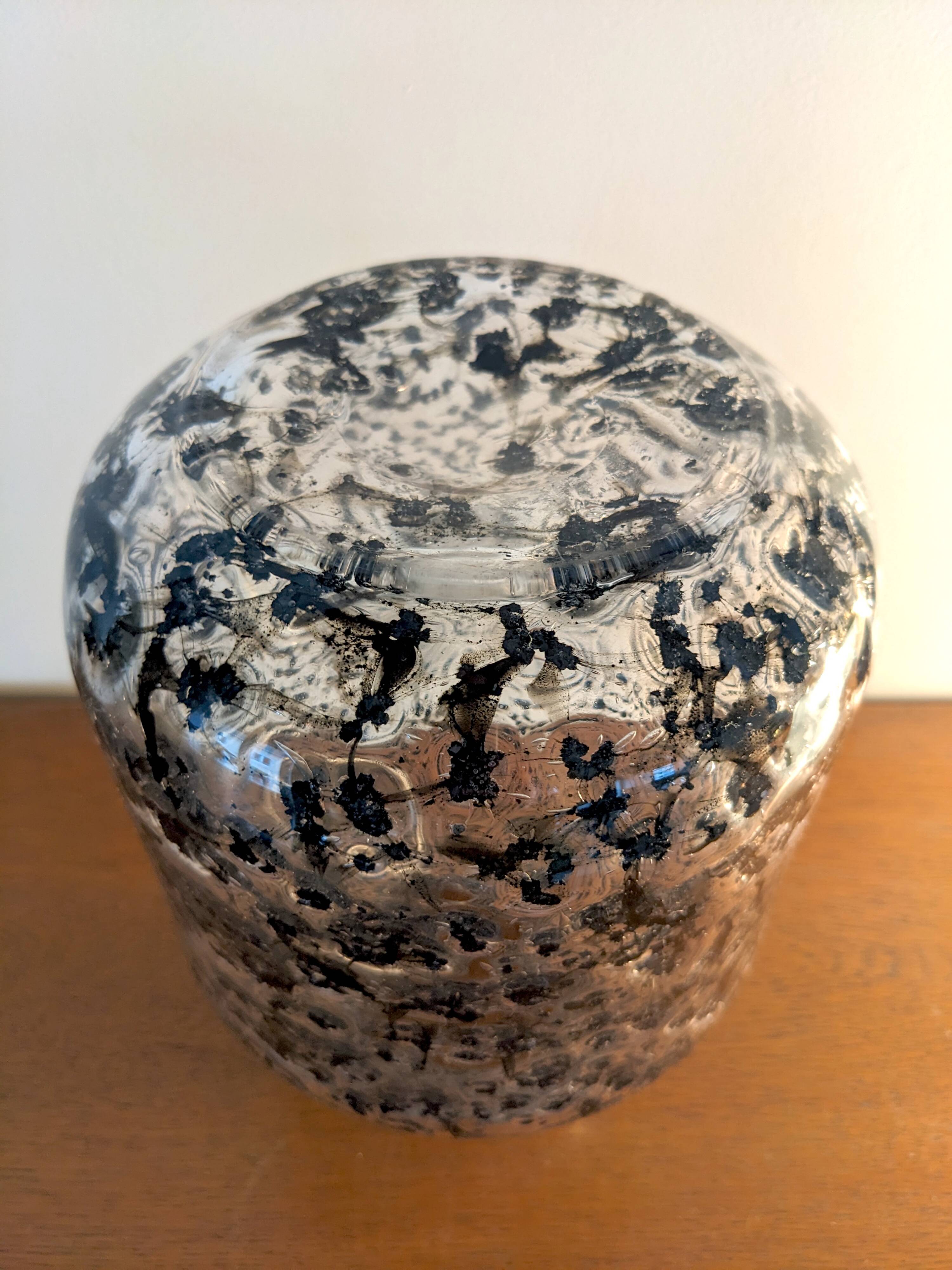 Large vintage glass vase - Bengt Orup for Johansfors - vintage Scandinavian design