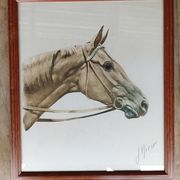 Lithograph horse J.Rivet