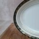 Oval dish Céranord Saint-Amand green & gold