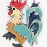 Ceramic rooster wall decoration