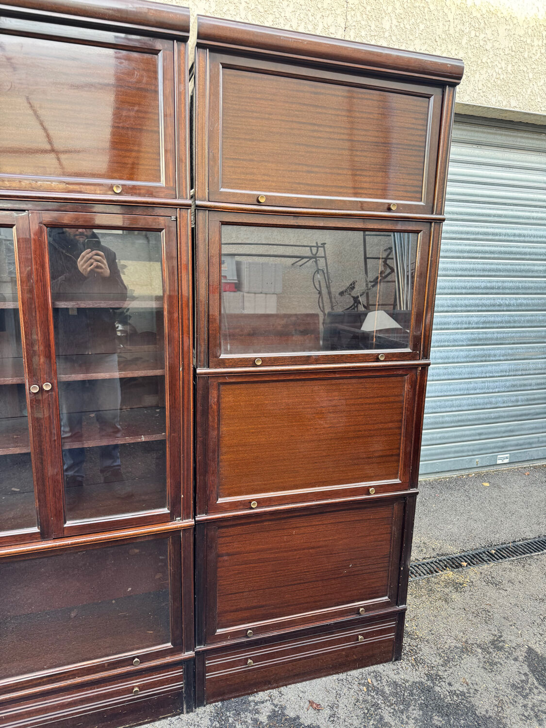 Modular library MD design 1975 mahogany