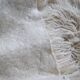 Vintage ecru natural wool round rug