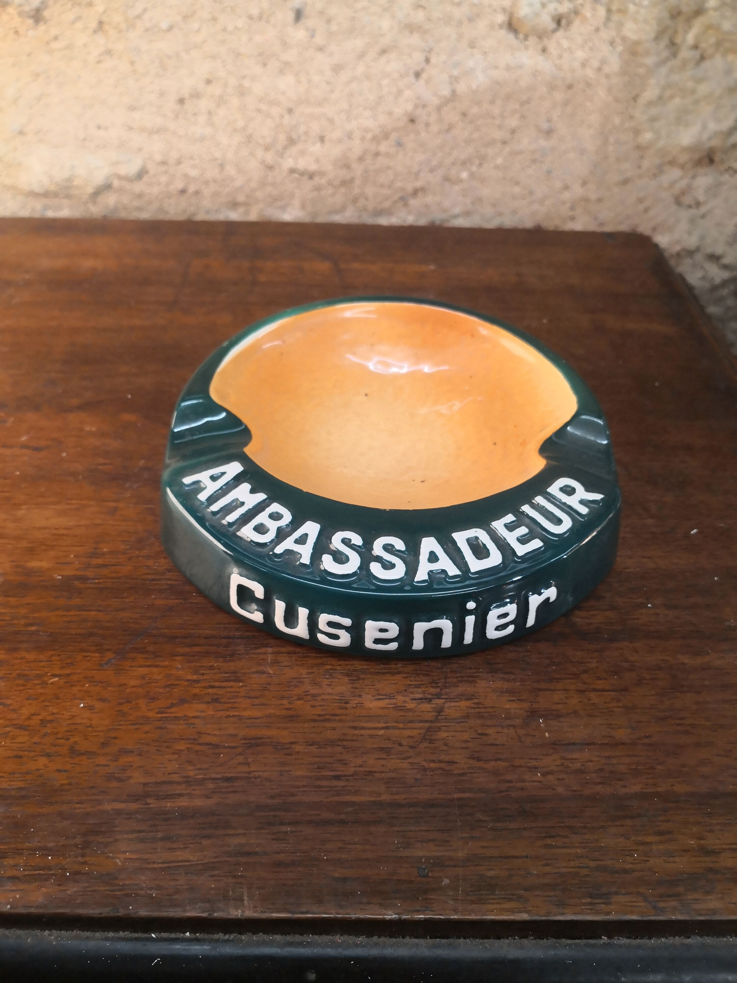 Advertising ashtray Ambassador Cusenier