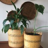 Wicker basket duo