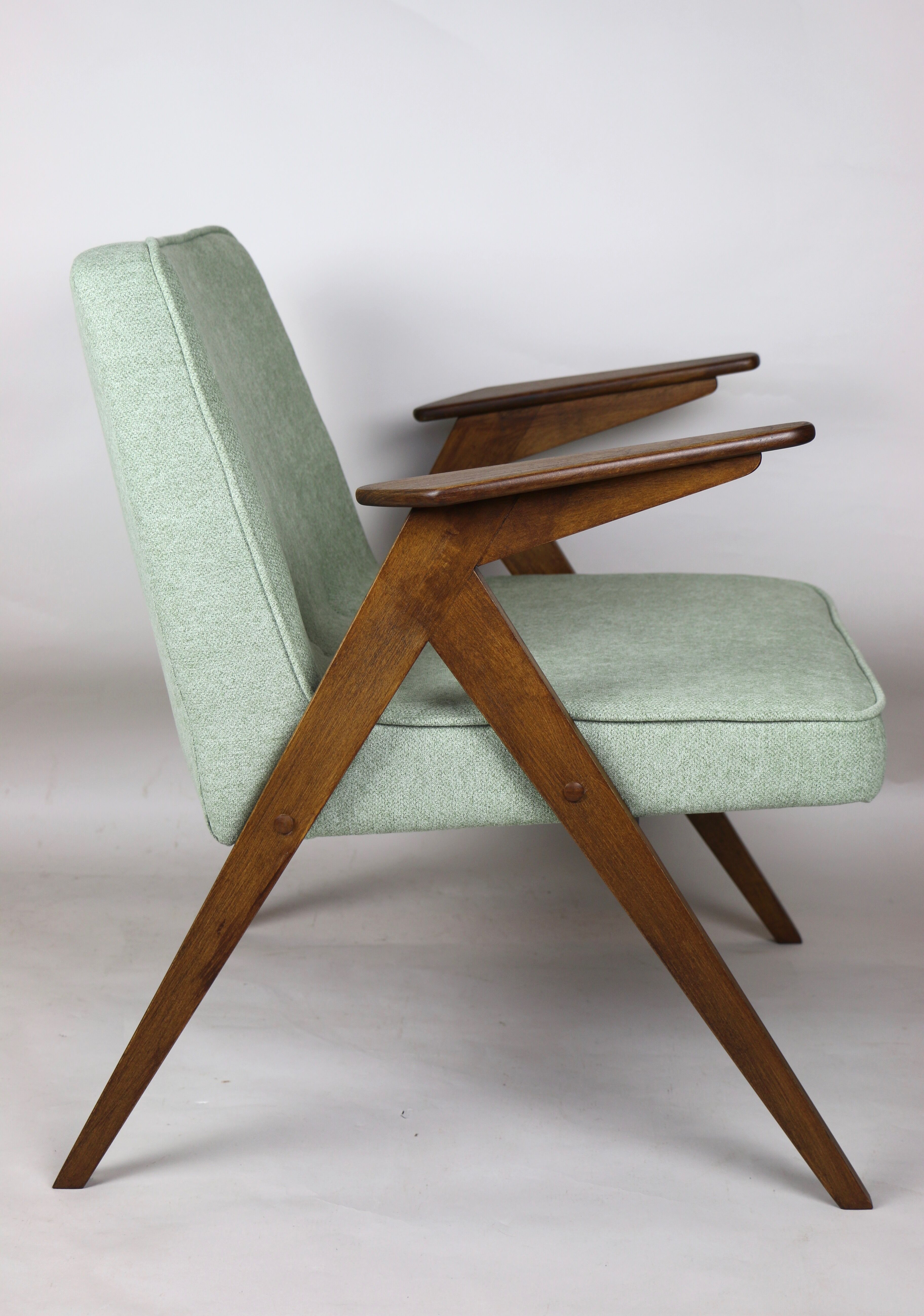 Light green Bunny armchair by Józef Chierowski, 1970s