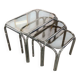 Set of 3 vintage chrome nesting tables / side tables.