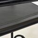 Vintage Black Leather & black frame Italian Modern Barstool