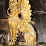 Chenets bronze griffins