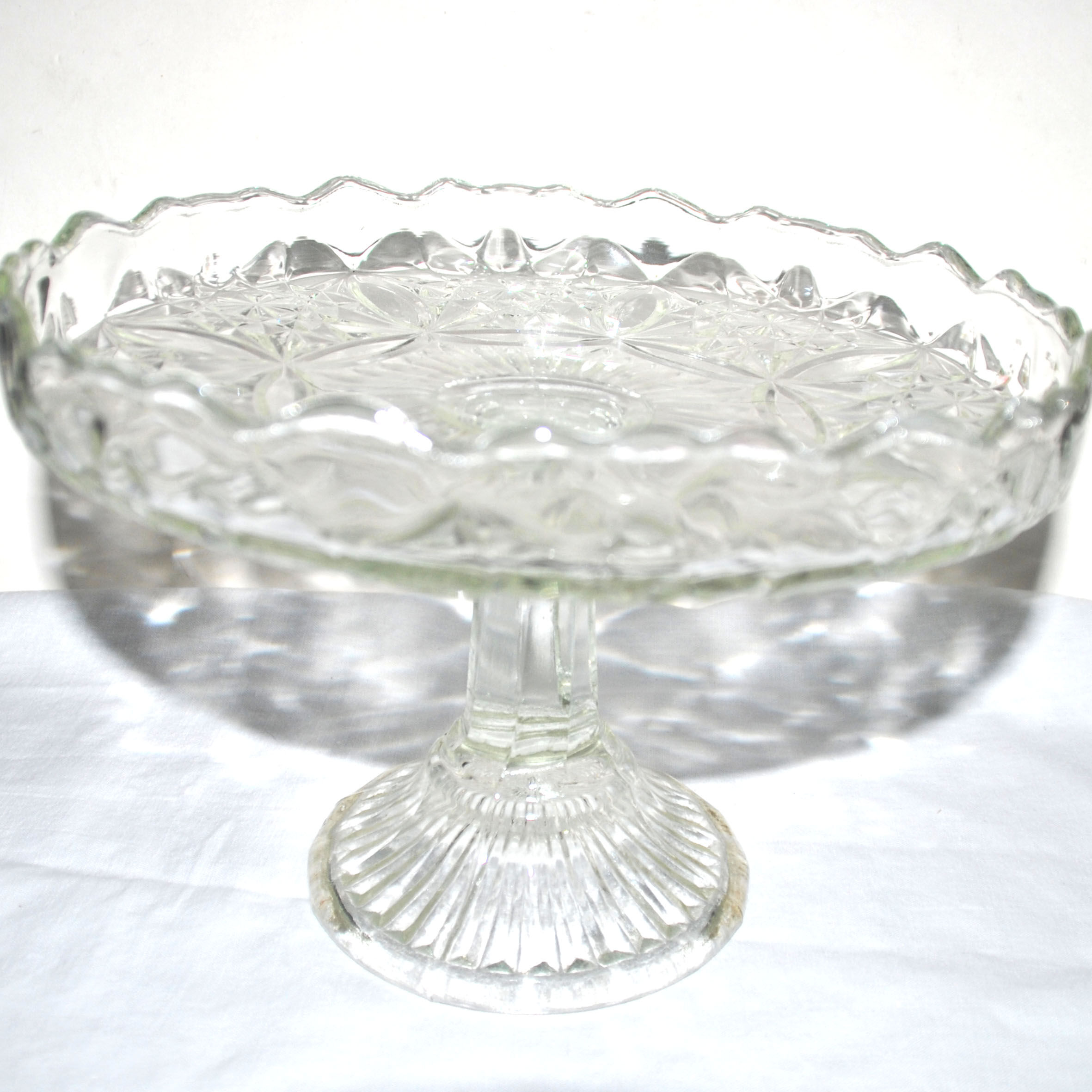 Plat à tarte vintage plat sur pied patisserie 1950