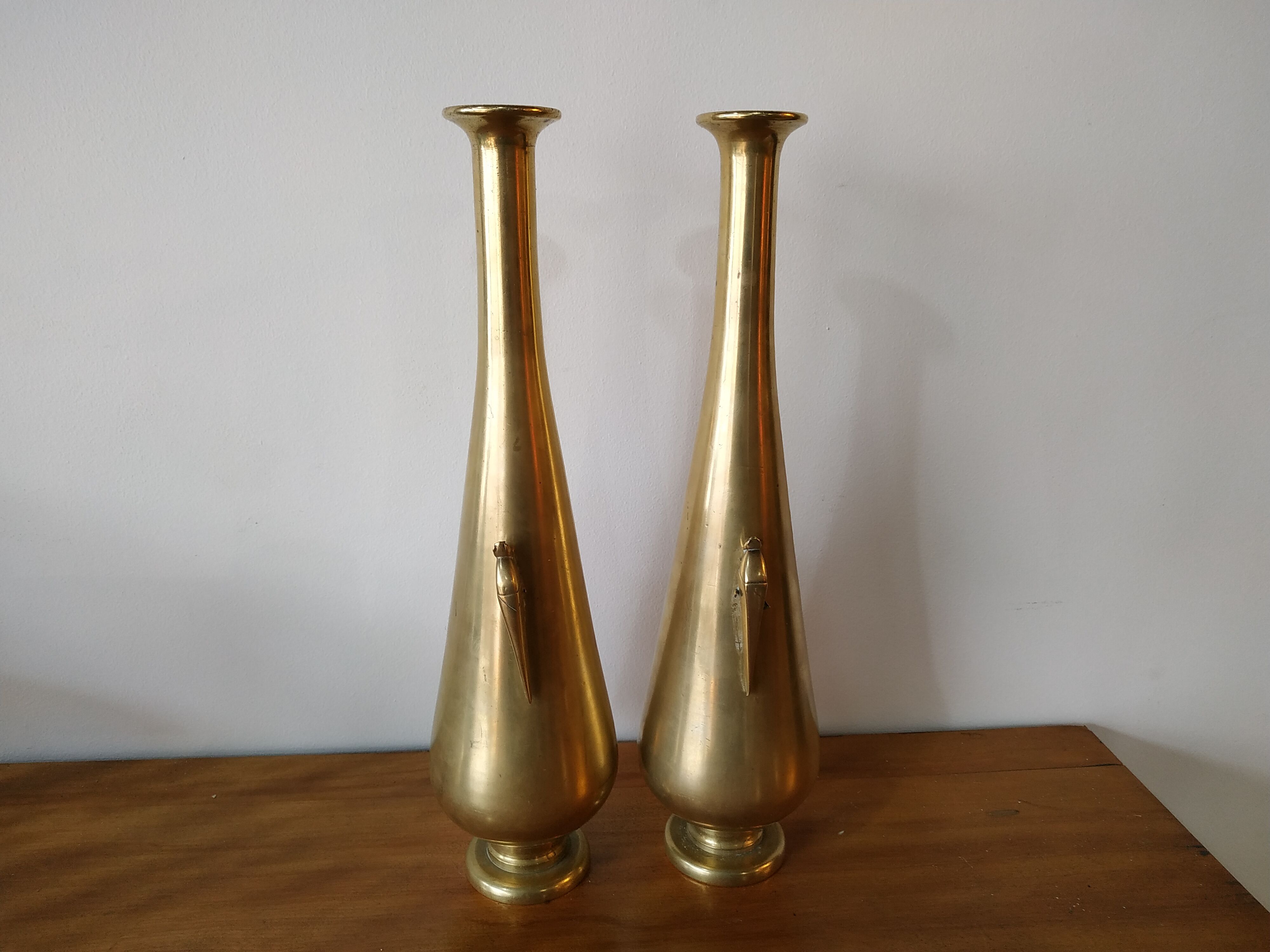 Pair of Indochinese bronze vases