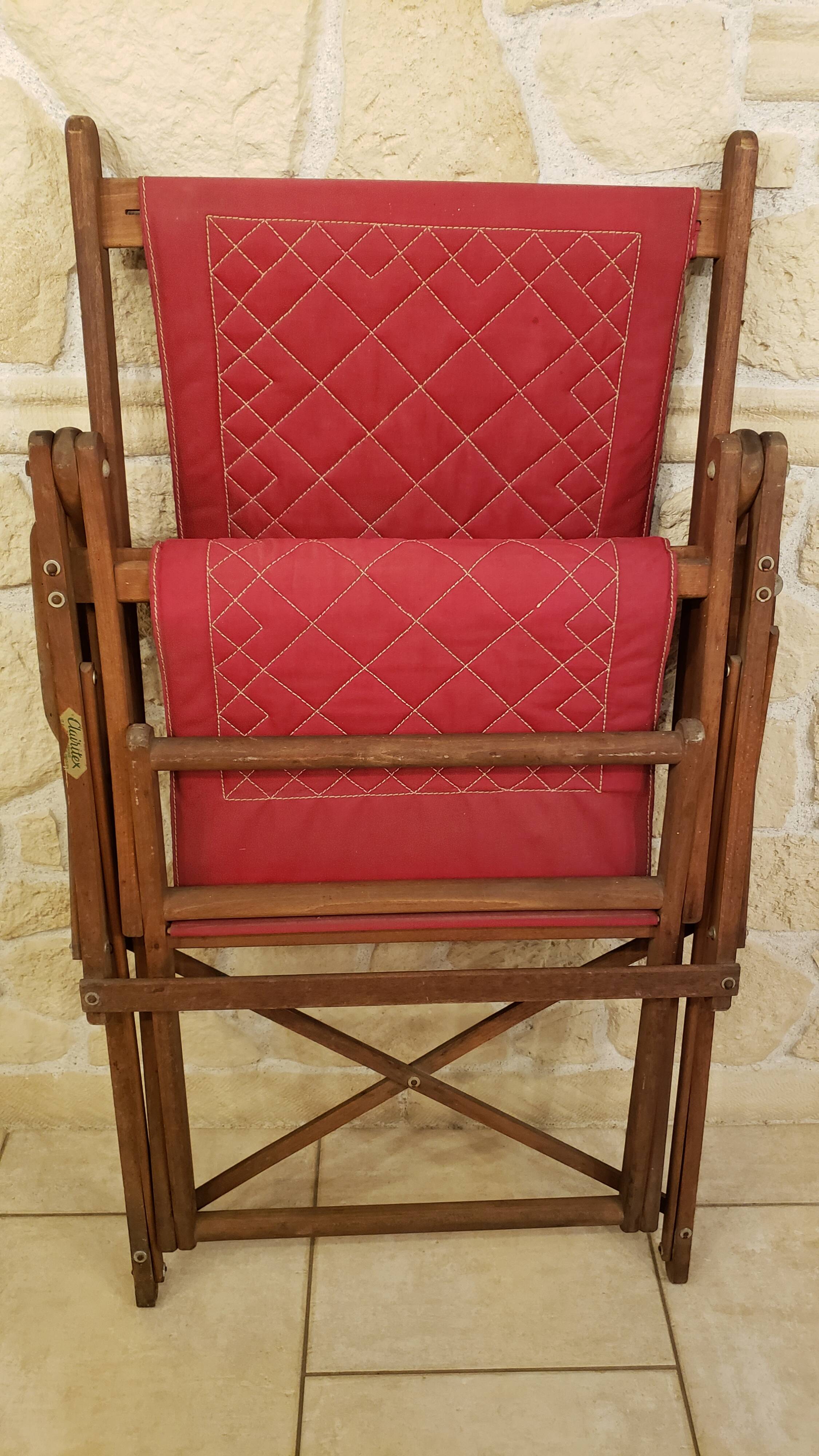 CLAIRITEX folding liner deck chair