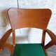 Vintage armchair in skai and wood 60s