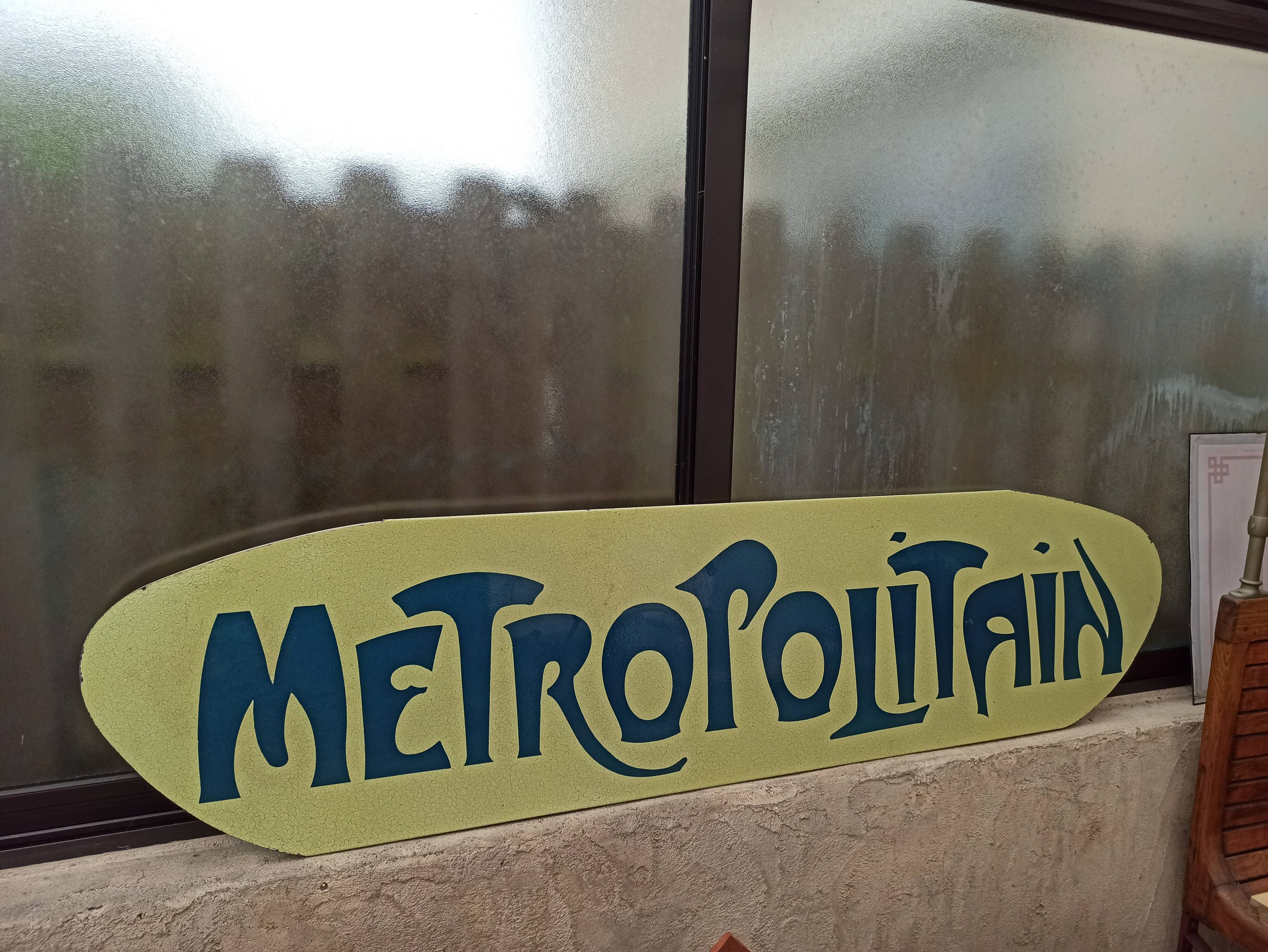 plaque emaillée metropolitan