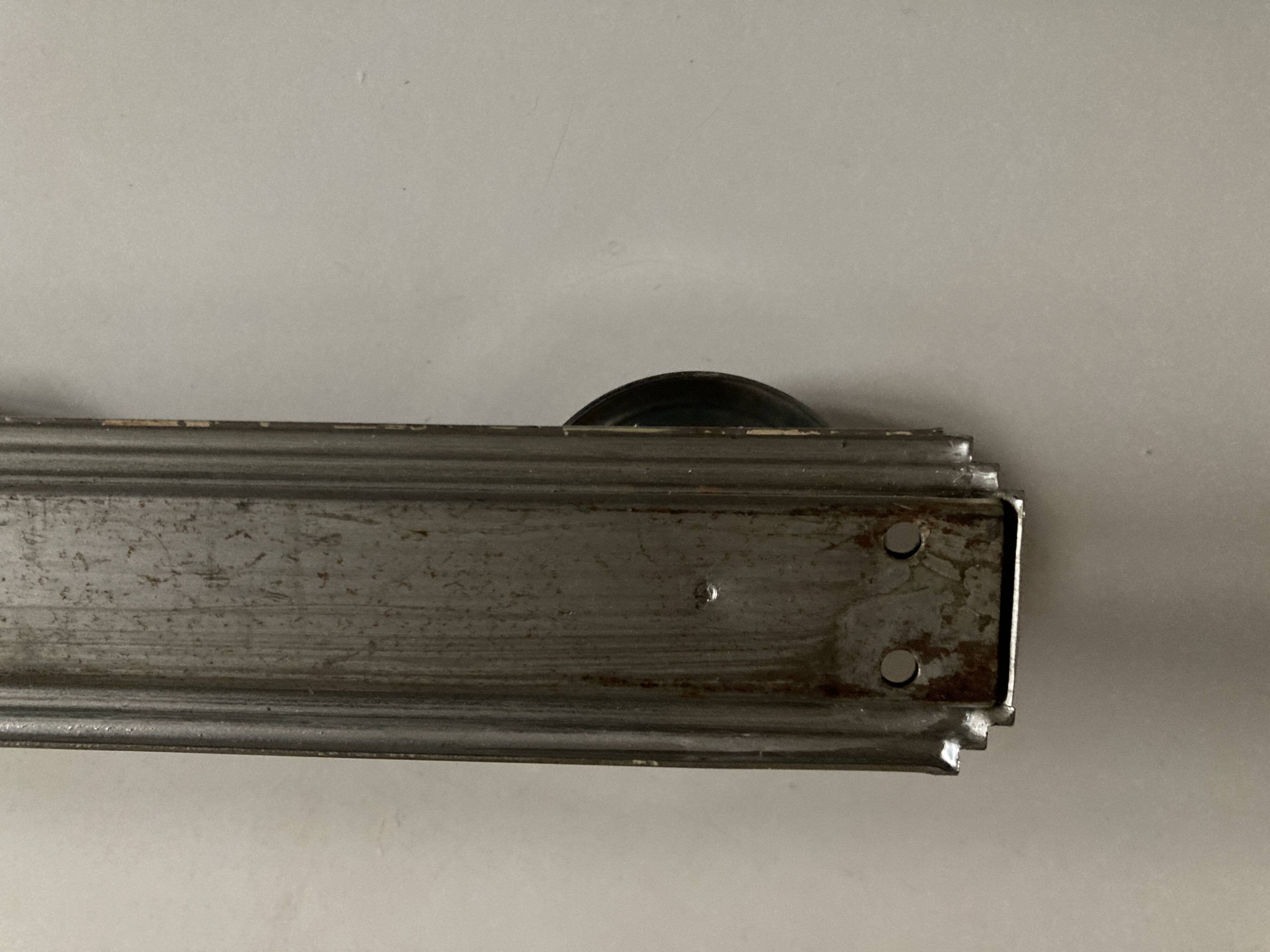 chrome Art Deco bathroom coat hook 57cm