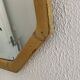 Miroir octogonal biseauté Art Déco en bois et stuc, 1930