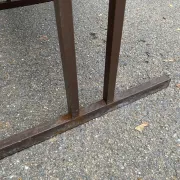 Mid-Century wooden and steel folding table brown 1970 120x70cm