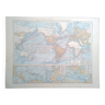 Une carte géographique issue Atlas Richard Andrees 1887 Weltverkerhrs  Meeresströmungen