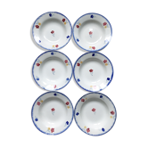 Set 6 assiettes creuses Digoin Sarreguemines Mary-Lou