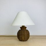 Vintage rattan ball lamp from the 60s