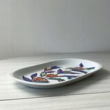 Plat à gâteau décor fait à la main.
