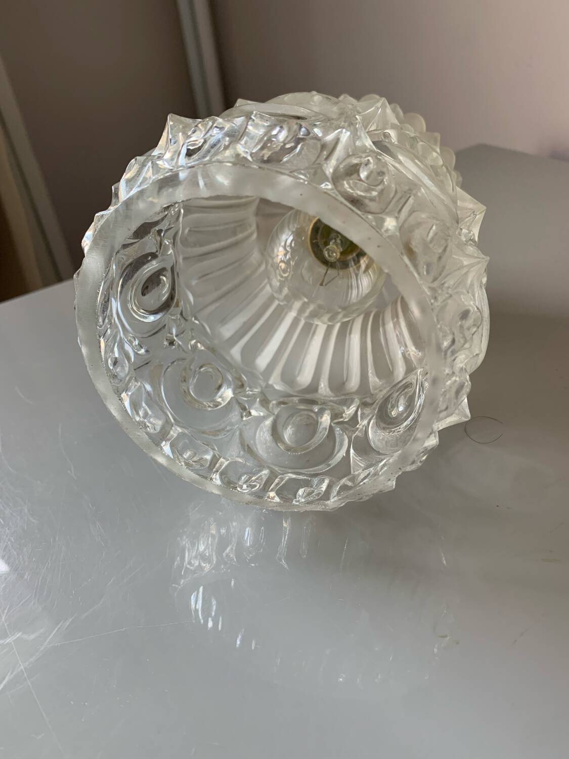 Vintage art deco pendant or portable lamp