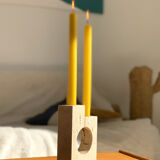 Travertine candle holder, 1970