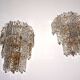 Set of 2 Kinkeldey Hollywood Regency waterfall crystal glass wall lights, 1970