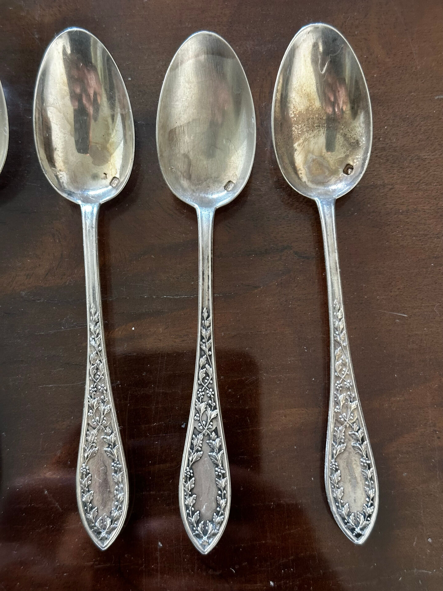 10 silver coffee or tea spoons - around 1900 - 17 g/spoon