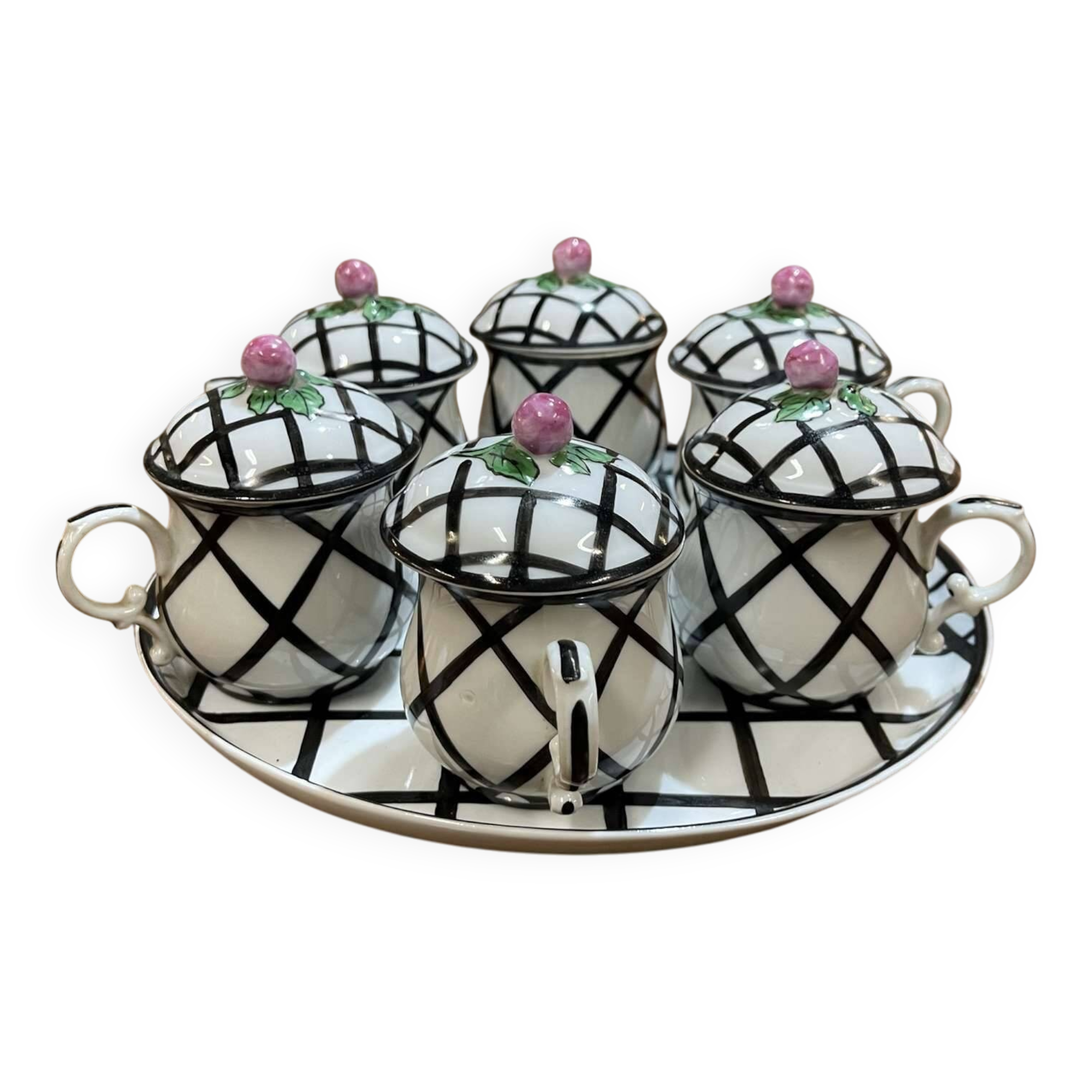 Delvaux porcelain cream service, rue Royale, Paris, late 19th century