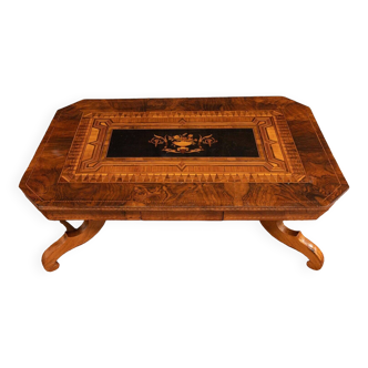 Marquetry coffee table in the style of Rolo late 19th century Napoleon III