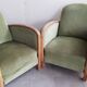 Pair of club art deco armchairs