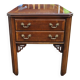 Lane Altavista Virginia brown lacquered wooden side table, vintage 1920s bedside table.