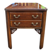 Bout de canapé Lane Altavista Virginia en bois marron laqué, chevet vintage 1920s