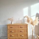 Rattan chest of drawers circa 1960s