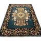 Teal Green Kilim Rug Handwoven Oriental Carpet Moldavian Area Square Rug