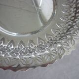 Silver metal openwork basket