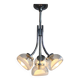 Gaetano Sciolari attr. four arm Murano glass chrome chandelier, 1970s