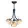 Gaetano Sciolari attr. four arm Murano glass chrome chandelier, 1970s