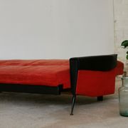 Convertible bench daybed rockabilly red and blakc 50-60s