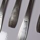 6 vintage/antique silver-plated trident forks, art deco style, SFAM
