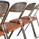 10 vintage skai and chrome metal folding chairs 1970