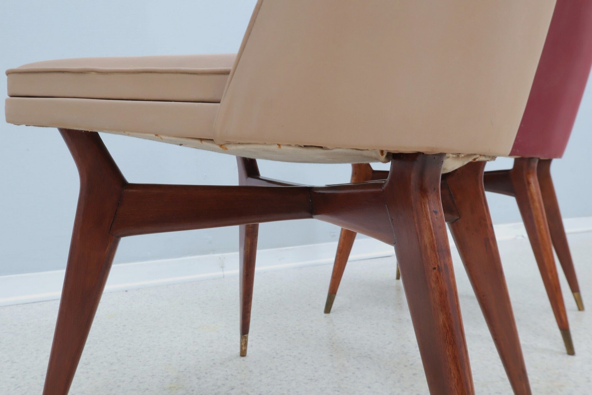 Melchiorre Bega mid century chairs 1950s, set of 4