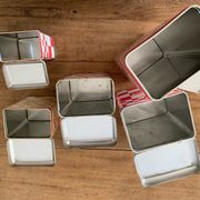 Old metal spice boxes Family counter